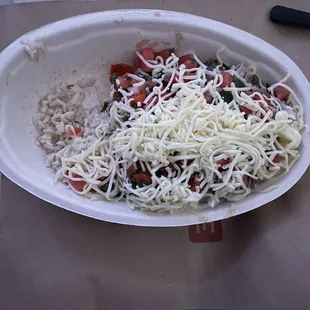 This was my bowl. Hardly any beans or meat. Very disappointing.