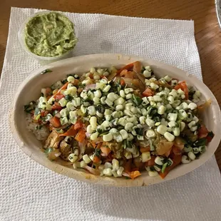 Chicken bowl with fajitas!