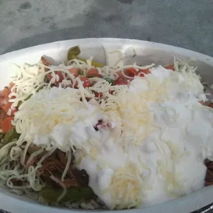 Barbacoa burrito bowl!!