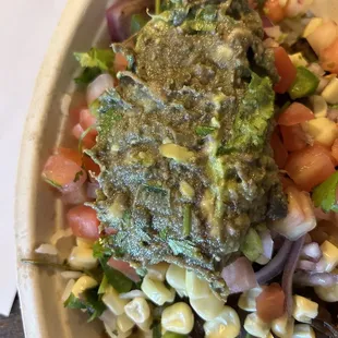 Phone makes everything brighter but the guac was dark brown. Very off putting.