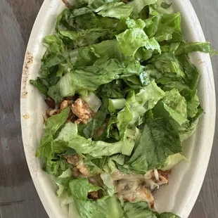 Chicken bowl, asked for extra lettuce