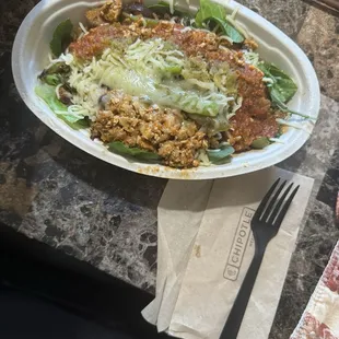 My GREAT Sofritas &amp; chicken salad!