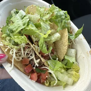 Crunchy barbacoa tacos