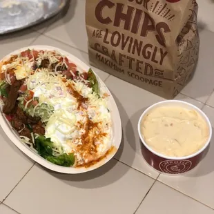 Steak salad and Queso blanco 1-13-23