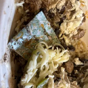 Burrito bowl with Silicon packet