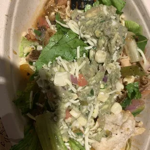 Burrito bowl from Chipotle Eldridge location. Horrible