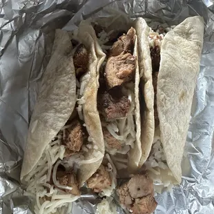 Chicken fajita tacos