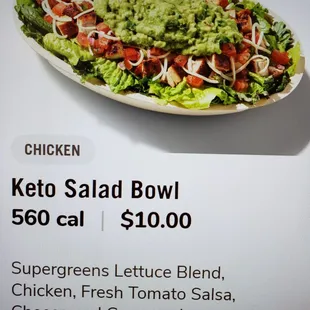 What a keto salad looks like
