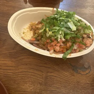 Ordered two chicken bowl, usually even if the amount is lacking, I don't really care, but tonight is literally so disappointing.