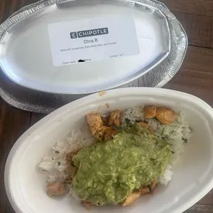 Extra rice. Portion size was super small and a complete rip off!