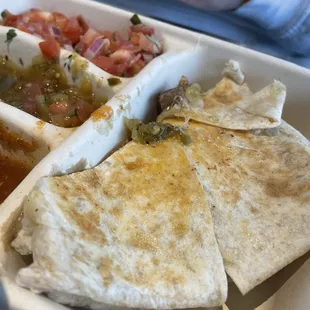 Quesadilla with salsa