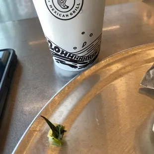 Next time when you cut the tomatoes, you should try to cut the stems off, please