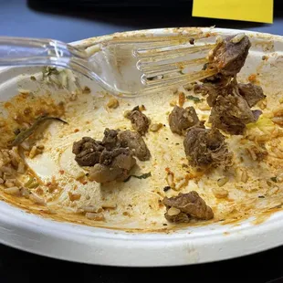 Chewy inedible steak