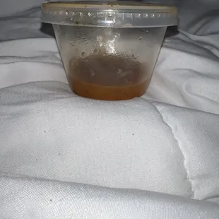 The amount of vinaigrette I received