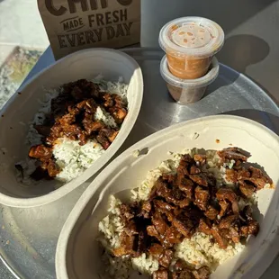 Smoked Brisket with white &amp; brown rice