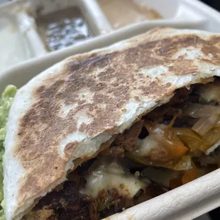 Chicken fajita quesadilla