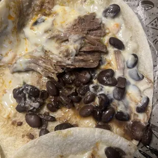Come on a sad taco with very little meat