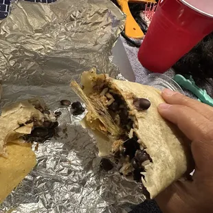 Plastic found in burrito