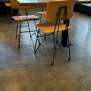 Dirty sticky floors.