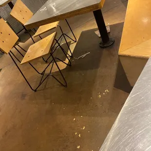 This was not the only section that was like this. %80 of the seating was covered with trash and food.