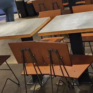 Trash on floor, every table was dirty no place to sit.