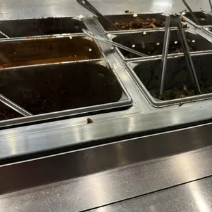 Dried out pans from food sitting there for hours