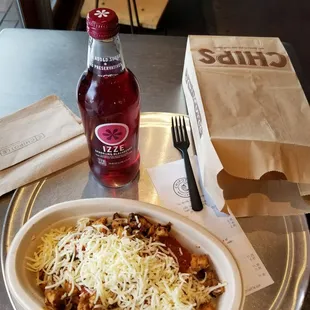 Not eating since 7am, because work is busy, makes you do crazy stuff, like adding a Sparkling Blackberry Izze to your order. Sheesh.