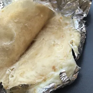 Where did the cheese go? Oh it's on the foil!!!