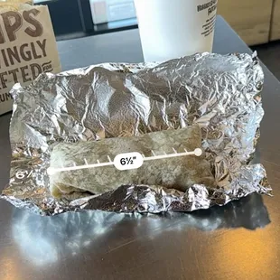 Undersize lunch rush burrito, chicken Al pastor