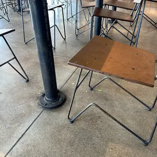 Food debris on the floor