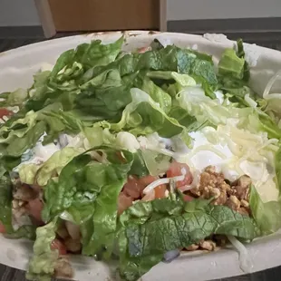 Burrito bowl with sofritas