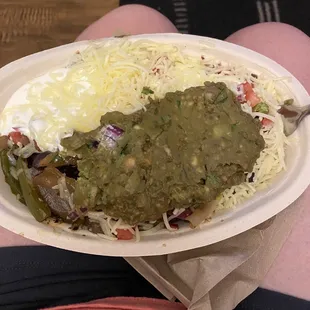 Veggie Bowl with horrible guacamole