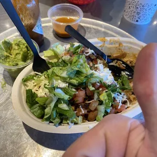 Yummy bowl with some chipotle sauce