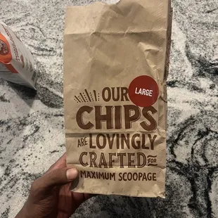 Empty &quot;large &quot; chips