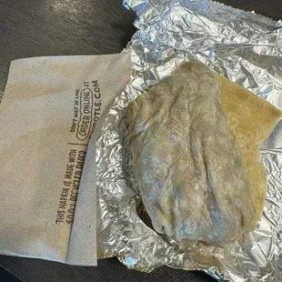 Tiny burrito. Napkin for scale