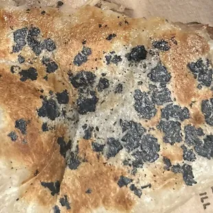 Quesadilla with burnt tortillas
