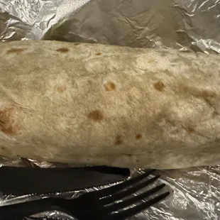 Steak burrito with guac