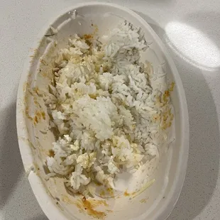 this much excess rice that I didn't need after I finished my bowl - she most definitely did this on purpose