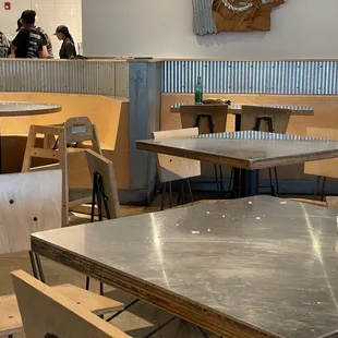 Half of the tables haven't been cleaned