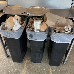 Trash bins full