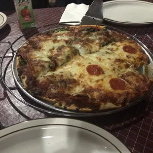 Thin crust pizza