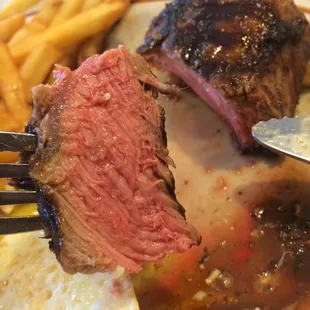 This was supposed to be medium-well. It's a little too pink! But it still tasted good.