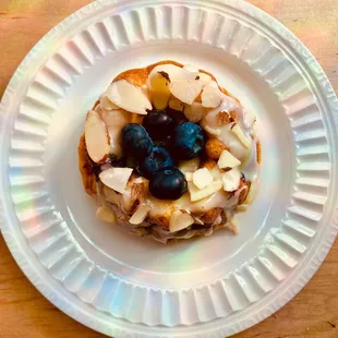 Mini Almond blueberry Bundt cake w/ an orange glaze