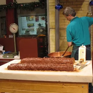 Freshly-made fudge...yum!