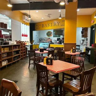 the inside of a restaurant