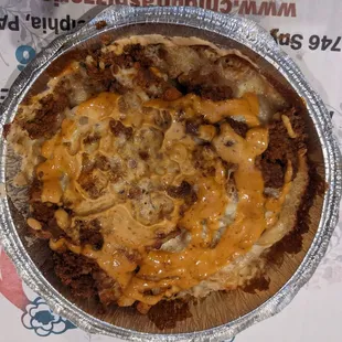 Build Your Own Mega Fries - chorizo, onion, chipotle mayo, chihuahua cheese