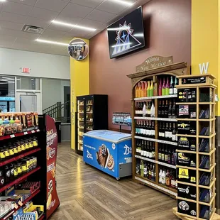 the inside of the store