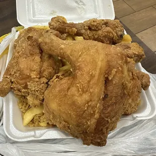 # 4PCS Fried Chicken with Pork Fried Rice