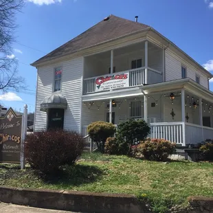 the front of the restaurant