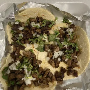 3 Carne Asada tacos